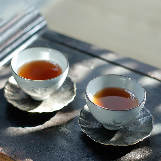 官窑品茗杯.手绘山水功夫茶杯(枯木发荣） 商品图1