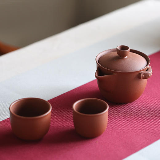 紫砂快客杯一壶二杯 商品图0