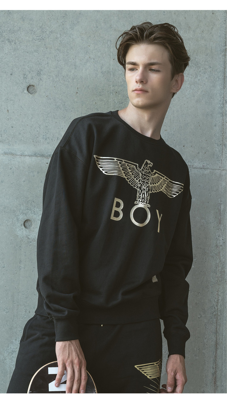 boy经典款烫金老鹰卫衣