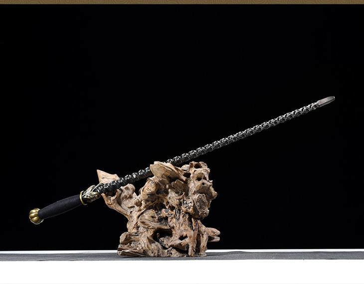 伏魔鞭 单手鞭 花纹钢一体短鞭传统冷兵器 龙泉沈