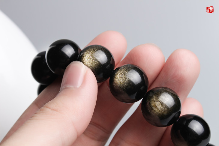 观世双金眼金曜石手串