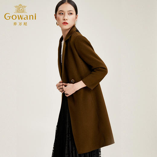【绵羊毛】乔万尼毛呢大衣女秋冬呢子外套流行气质中长款羊毛大衣EB4A080 商品图1