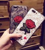 【手机壳】 。浮雕刺绣玫瑰花苹果7手机壳适用于iphone XSMAX/8P带挂绳女保护套 商品缩略图0