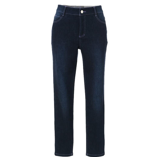 乔万尼裤子女秋冬裤子女直筒深蓝色修身显瘦百搭牛仔裤EN3F406 商品图4