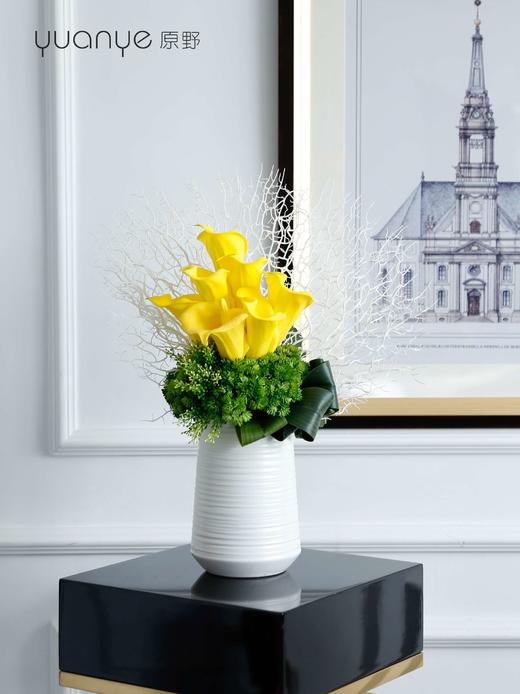 手感保湿马蹄莲仿真花假花手捧花大号高档客厅室内绢花摆设装饰花 商品图1