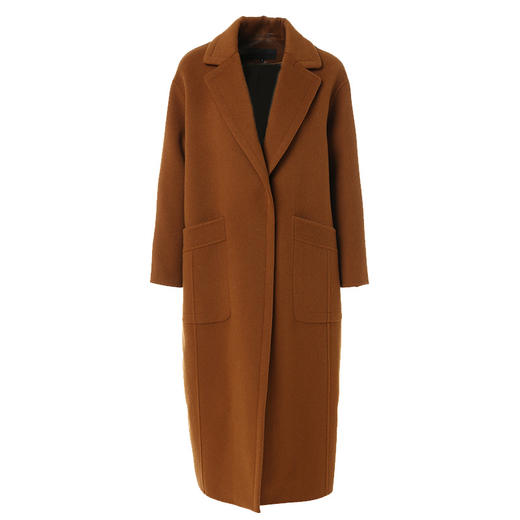 【羊绒】乔万尼秋冬羊毛大衣 中长款 毛呢大衣 显瘦气质外套 直筒EN4A731 商品图4