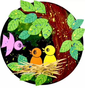 《树上的鸟窝》春天/春季【自动发货：下单后，点击手机短信中收到的链接，即可获取文件下载的链接；如有任何问题，可添加客服微信hm33268获得帮助】