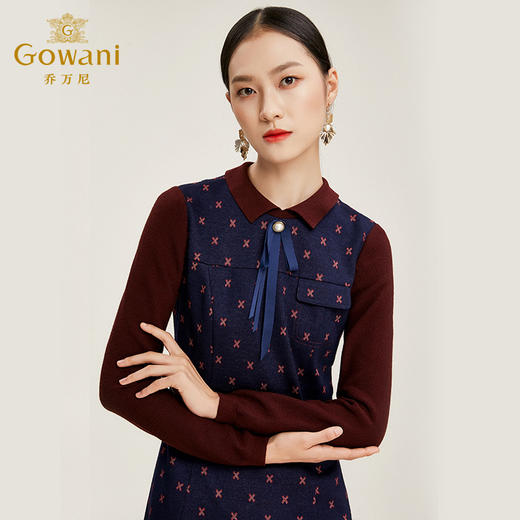 乔万尼羊毛连衣裙洋气秋冬打底裙时尚连衣裙EN4E707 商品图1