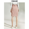 VIMAGE纬漫纪女装秋新品时尚干练纯色纽扣装饰半身裙包臀V1206822 商品缩略图4