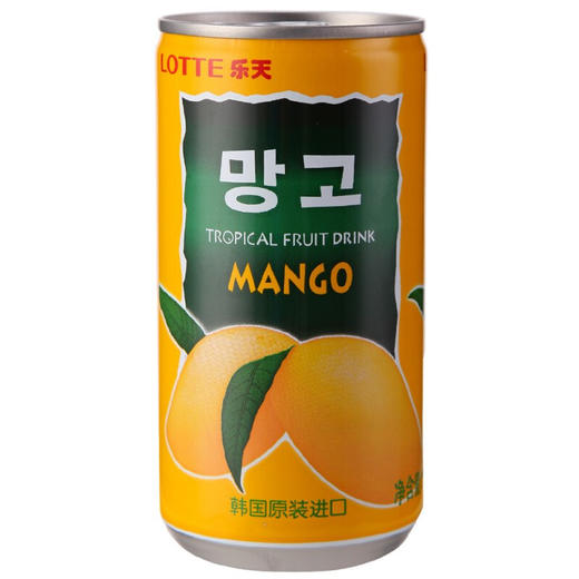 韩国原装进口乐天(Lotte) 180ml*15罐 芒果汁 饮料 整盒 商品图1
