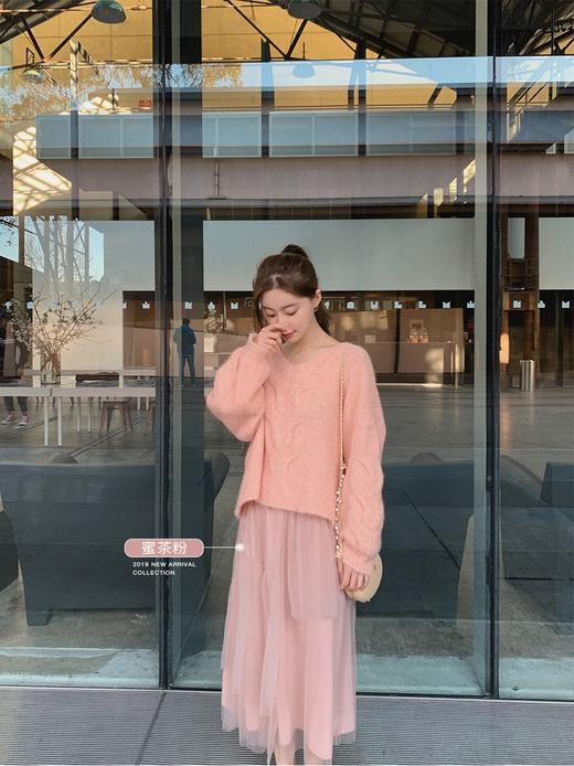 金蘑菇菇 小仙女的显瘦垂感蛋糕纱裙优雅ins超火的中长款半身裙 商品图1