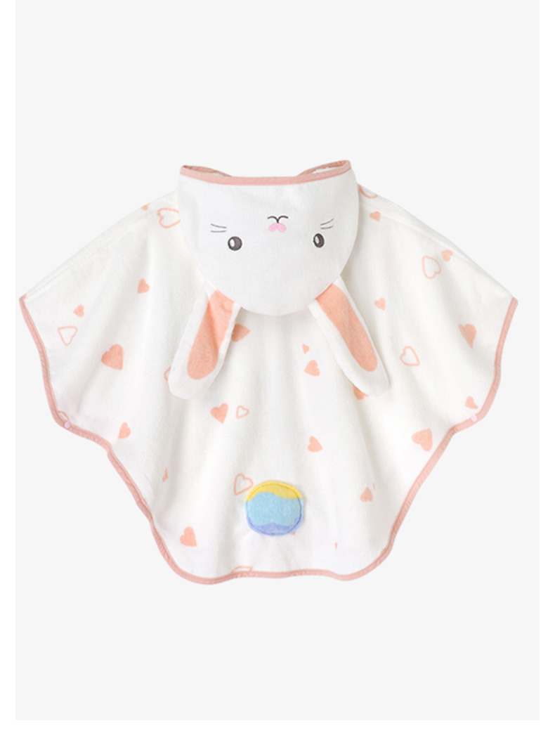 英氏婴儿浴袍男女宝四季有帽卡通造型浴巾纯棉柔软10097980