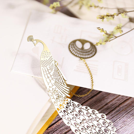 半方孔雀书签 | 中国文人的阅读好伴侣