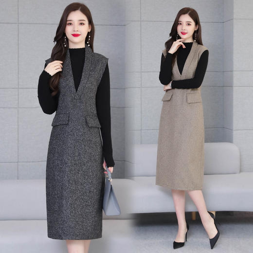 HYX-1857秋冬新款韩版显瘦时尚套装裙子 XCX 商品图0