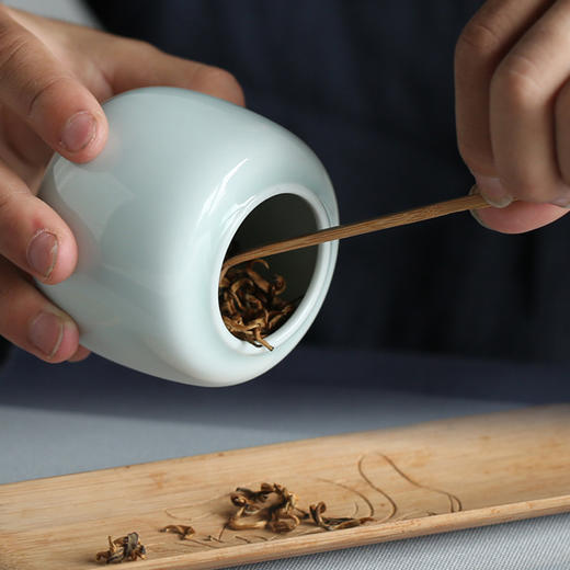 陶瓷茶叶罐迷你密封罐.甜白釉 商品图1