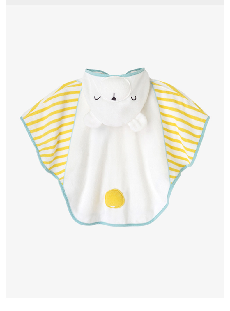 英氏婴儿浴袍男女宝四季有帽卡通造型浴巾纯棉柔软10097980