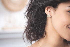 CHINA earrings - SQUARE 前后耳环