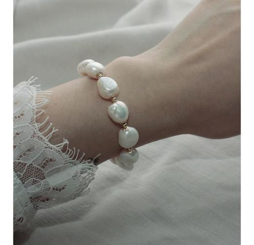 【K金手链】14k包金巴洛克异形珍珠手串手链 商品图2