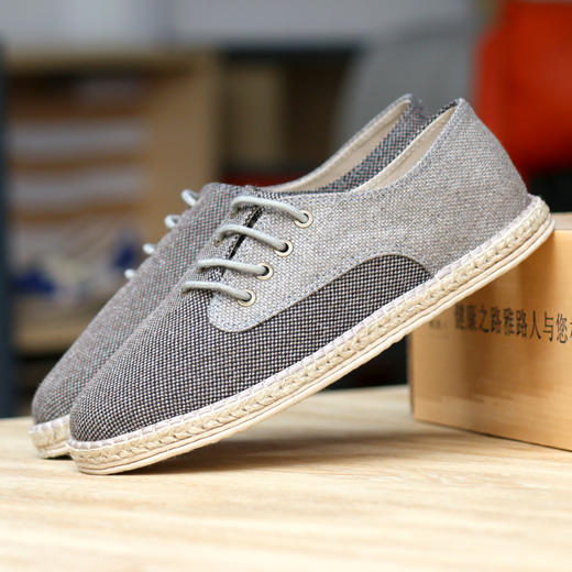 【买麻鞋，雅路人】防脚臭，新款男鞋手工麻鞋时尚休闲男鞋千层底布鞋1904-06M 商品图0