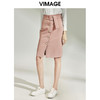 VIMAGE纬漫纪女装秋新品时尚干练纯色纽扣装饰半身裙包臀V1206822 商品缩略图3
