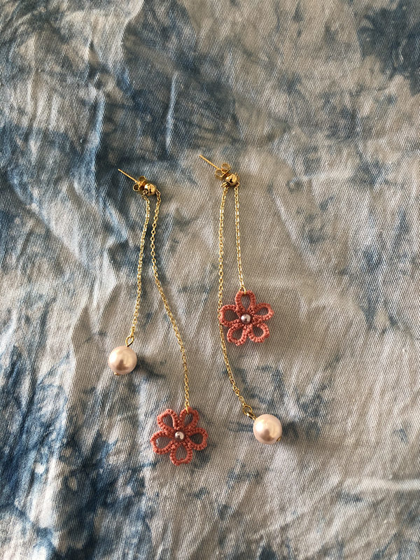 纯手工梭编耳饰耳环