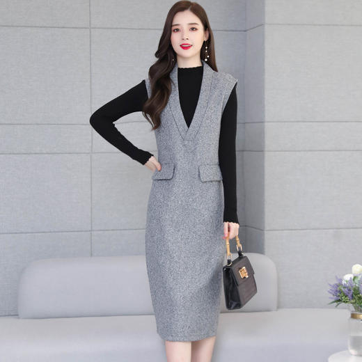 HYX-1857秋冬新款韩版显瘦时尚套装裙子 XCX 商品图1