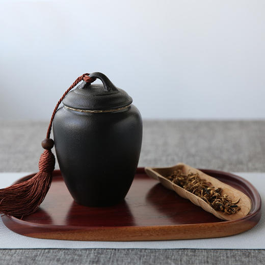 如意美人黑陶茶叶罐（中号） 商品图3