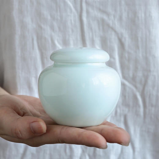 茶叶罐陶瓷密封罐.粉青釉 商品图0