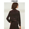 VIMAGE纬漫纪女装秋冬新品时尚翻领复古灯芯绒单排扣短外套V1203808 商品缩略图3