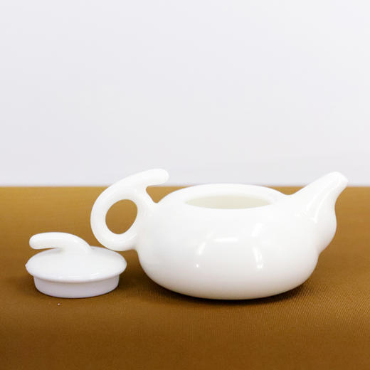 云中居.德化白瓷茶壶.手抓壶 商品图0