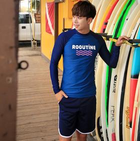 【泳衣】*男士长袖沙滩泳衣冲浪跑男泳装沙滩衣防晒速干