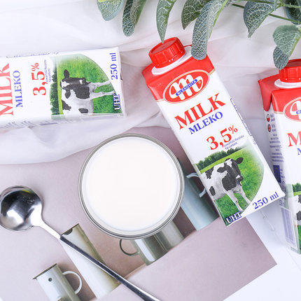 波兰进口妙可维全脂牛奶250ml*12整箱纯牛奶早餐奶饮料品 商品图1