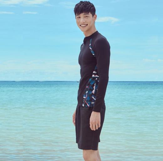【泳衣】*男士长袖沙滩泳衣冲浪跑男泳装沙滩衣防晒速干 商品图2