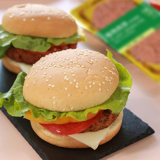 金字植物肉饼牛肉味2盒4片汉堡肉饼 商品图1