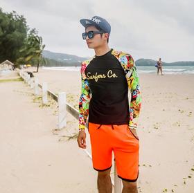 【泳衣】*男游泳衣套装长袖防晒泳装运动潜水服温泉泳衣