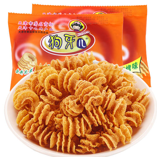 狗牙儿 比萨卷/锅巴20g*20袋 烧烤味 炭烤牛排味 怀旧美食 休闲零食大礼包 商品图3