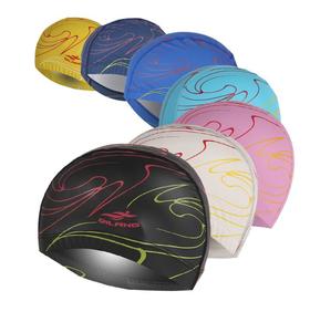 【运动装备】新品男女PU涂层帽防水护耳专业泳帽长舒适不勒头游泳帽