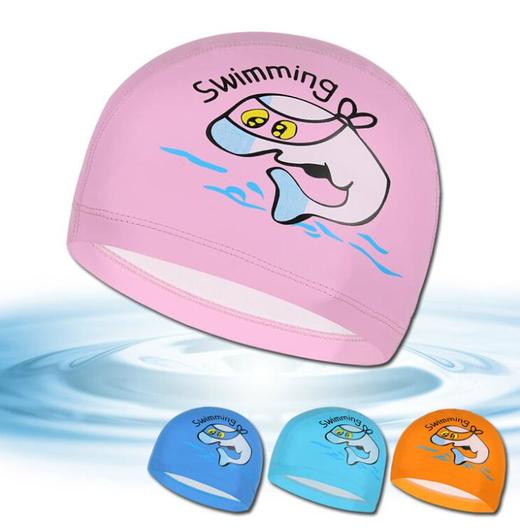 【运动装备】卡通印花宝宝儿童PU泳帽 男童女童通用 防水涂层不勒头 商品图1