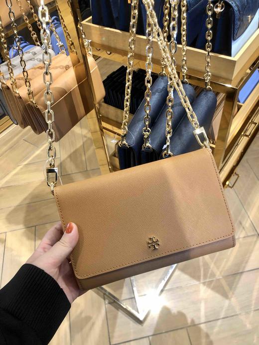 新款！Tory burch TB十字纹牛皮WOC链条包 商品图4