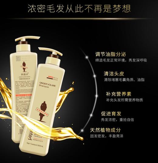 阿道夫生姜育发专研洗发水500ml（送小样3包）JPY带授权招加盟代理 商品图3