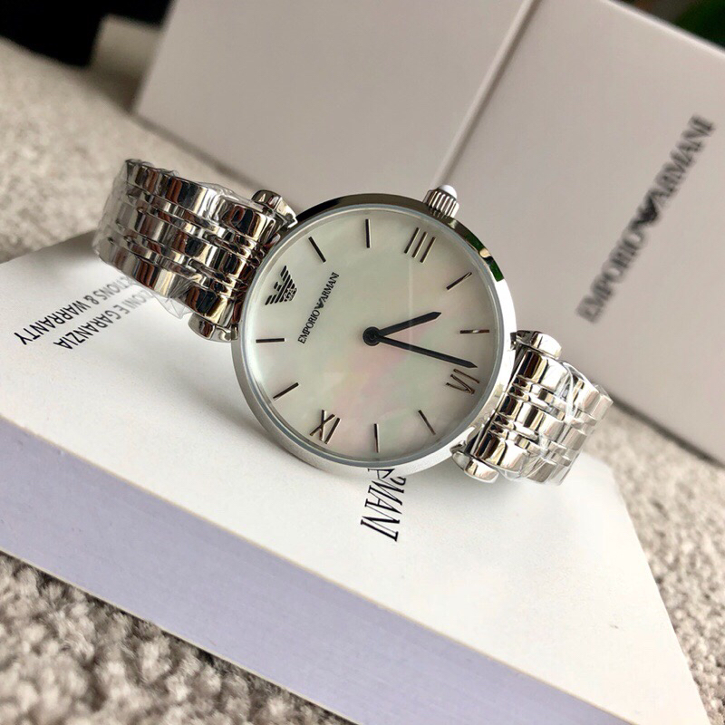 阿玛尼emporioarmani手表钢制表带经典时尚休闲石英女士腕表ar1682一