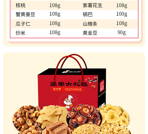 鼠大厨 坚果礼盒混合坚果孕妇儿童零食礼盒装 尊享款1270gJPY带授权招加盟代理 商品图7