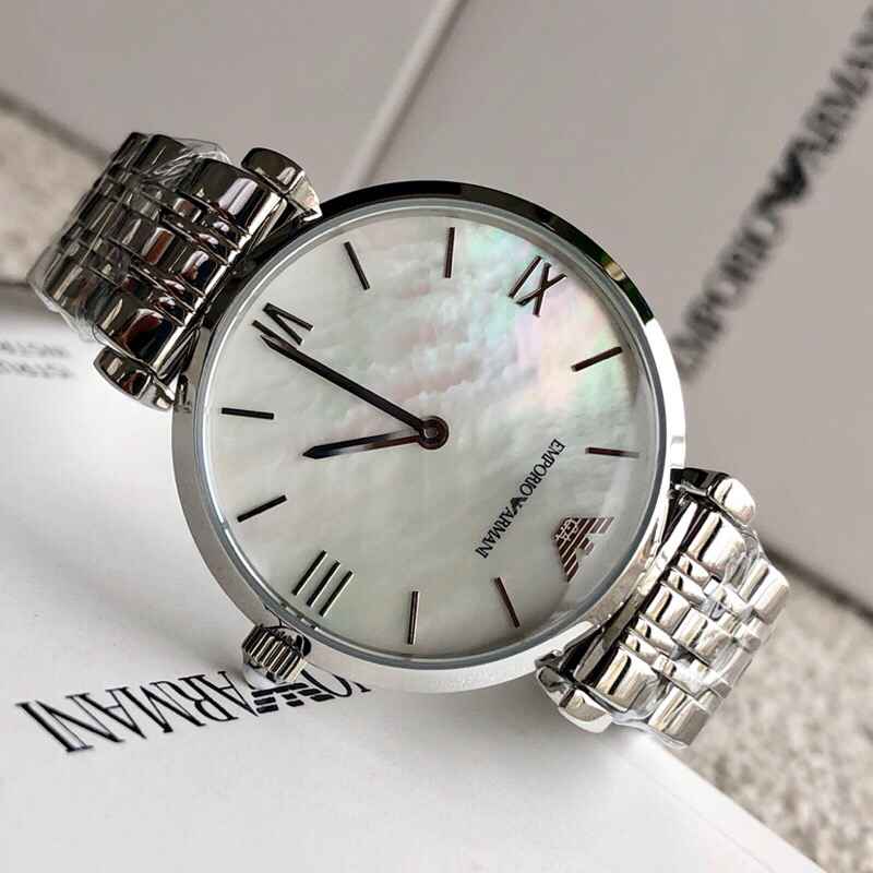 阿玛尼emporioarmani手表钢制表带经典时尚休闲石英女士腕表ar1682一