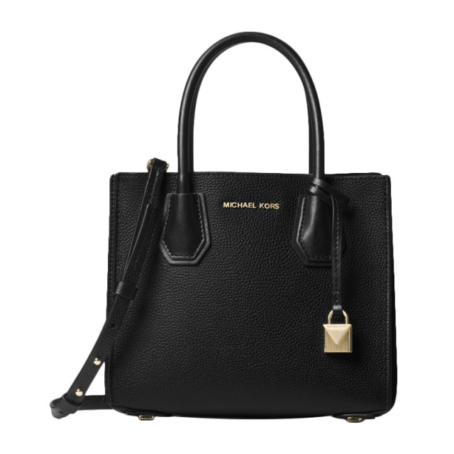 QH Michael Kors 迈克·科尔斯 女士黑色皮革单肩包斜挎包 30F8GM9M2T-BLACKJPY带授权招加盟代理