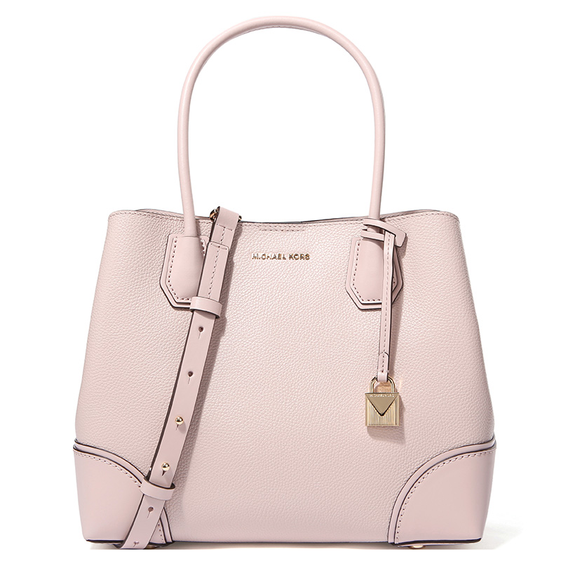 【香港直邮】Michael Kors 迈克·科尔斯 MERCER CORNER系列裸粉色牛皮中号女士手拎单肩包 30H7GZ5T6A-SOFTPINKJPY带授权招加盟代理