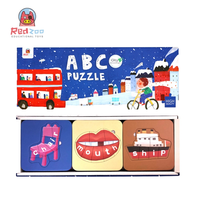 Redzoo火星猪 ABC PUZZLE-CITY GRETTINGS城市问候 ABC英语拼图玩具JPY带授权招加盟代理