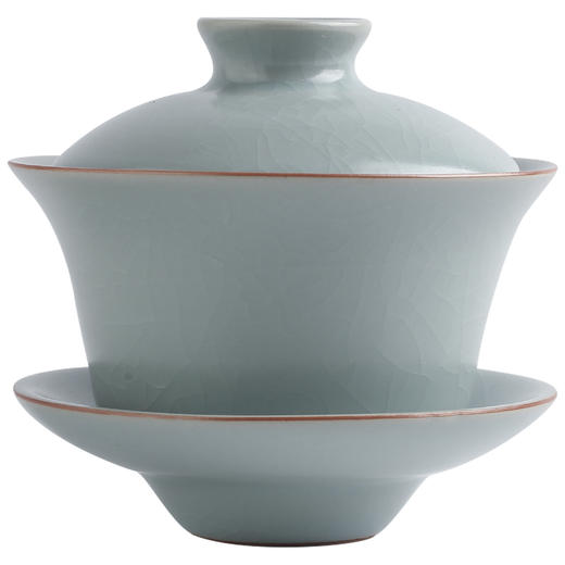 陶瓷功夫茶具.汝窑三才杯大号泡茶碗 商品图2