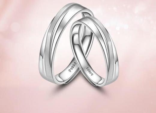 【铂金戒指】。铂金对戒男女一对白金求婚结婚戒指 商品图1