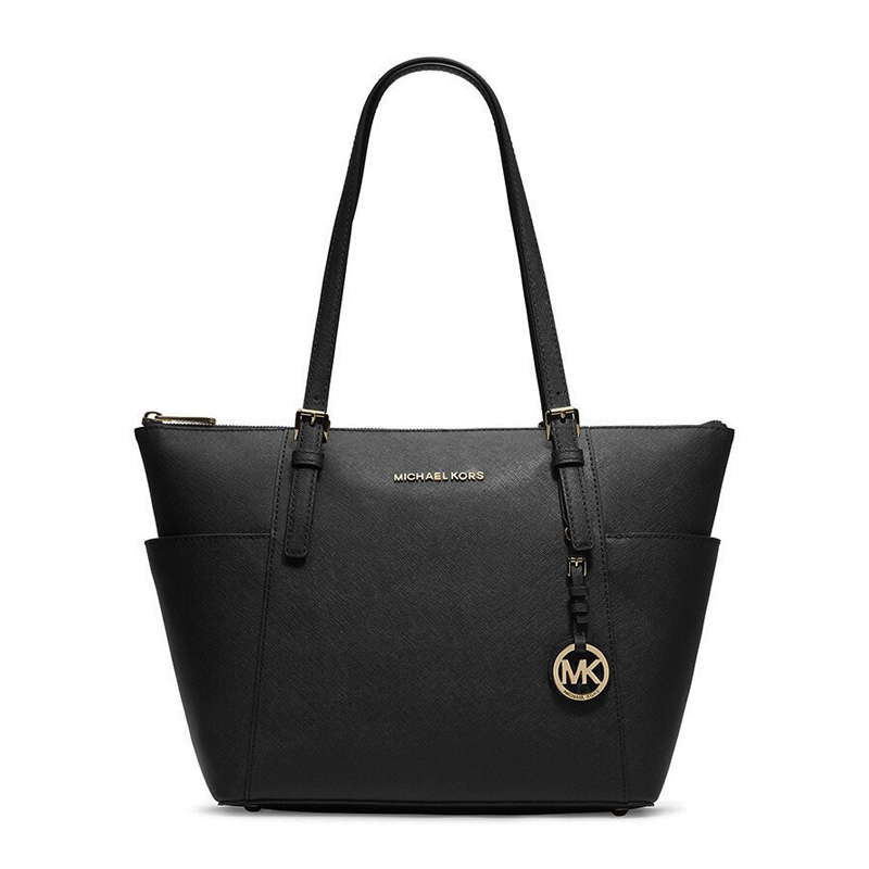 【香港直邮】Michael Kors 迈克·科尔斯 Jet Set Item系列黑色牛皮女士手提单肩包 30F2GTTT8L-BLACKJPY带授权招加盟代理