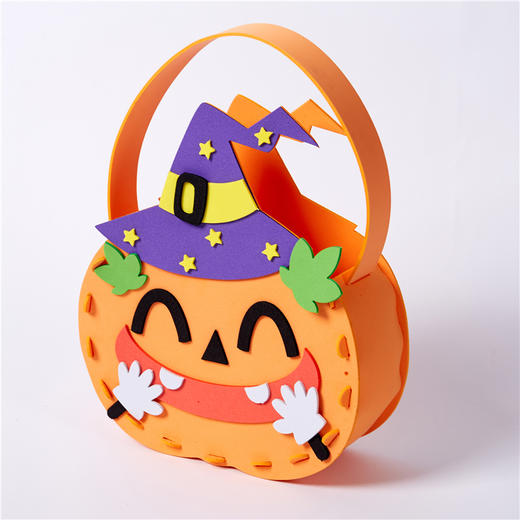 万圣节儿童无纺布手提南瓜讨糖袋幼儿园手工diy材料包自制礼物袋 商品图6